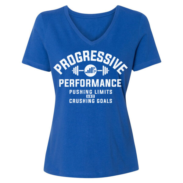 PUSHING LIMITS - WOMEN'S RELAXED V-NECK TEE - $HP47FT$  Thumbnail